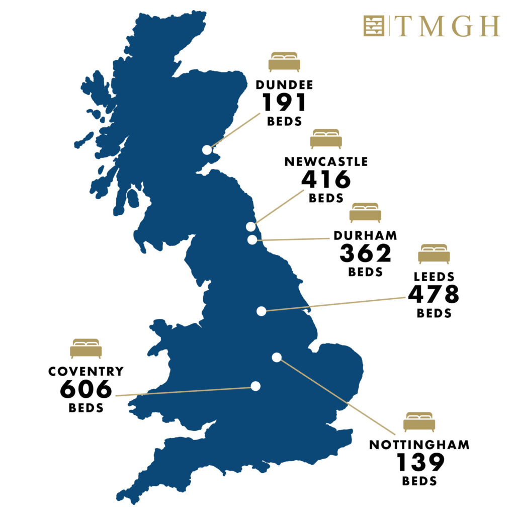 Portfolio - map of properties around the UK
