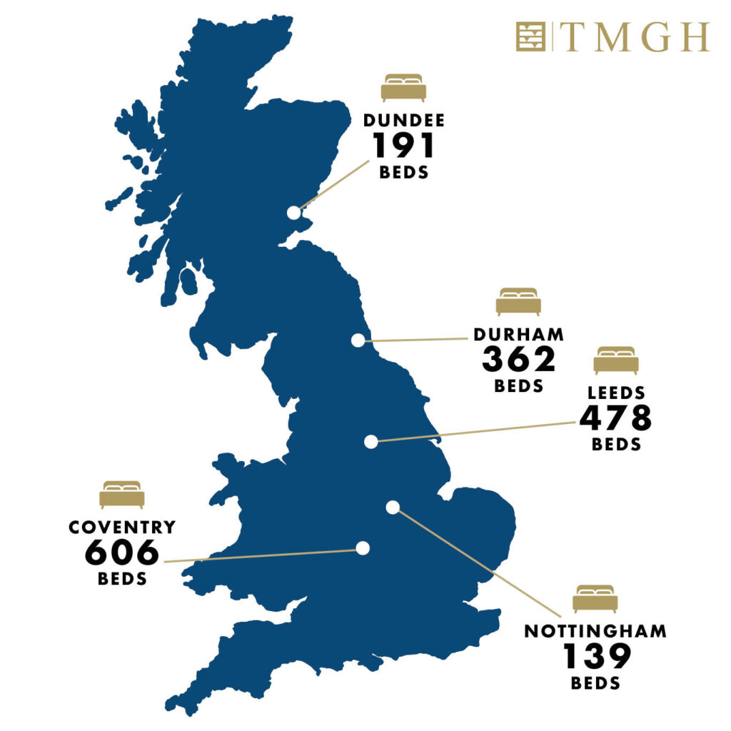 Portfolio - map of properties around the UK