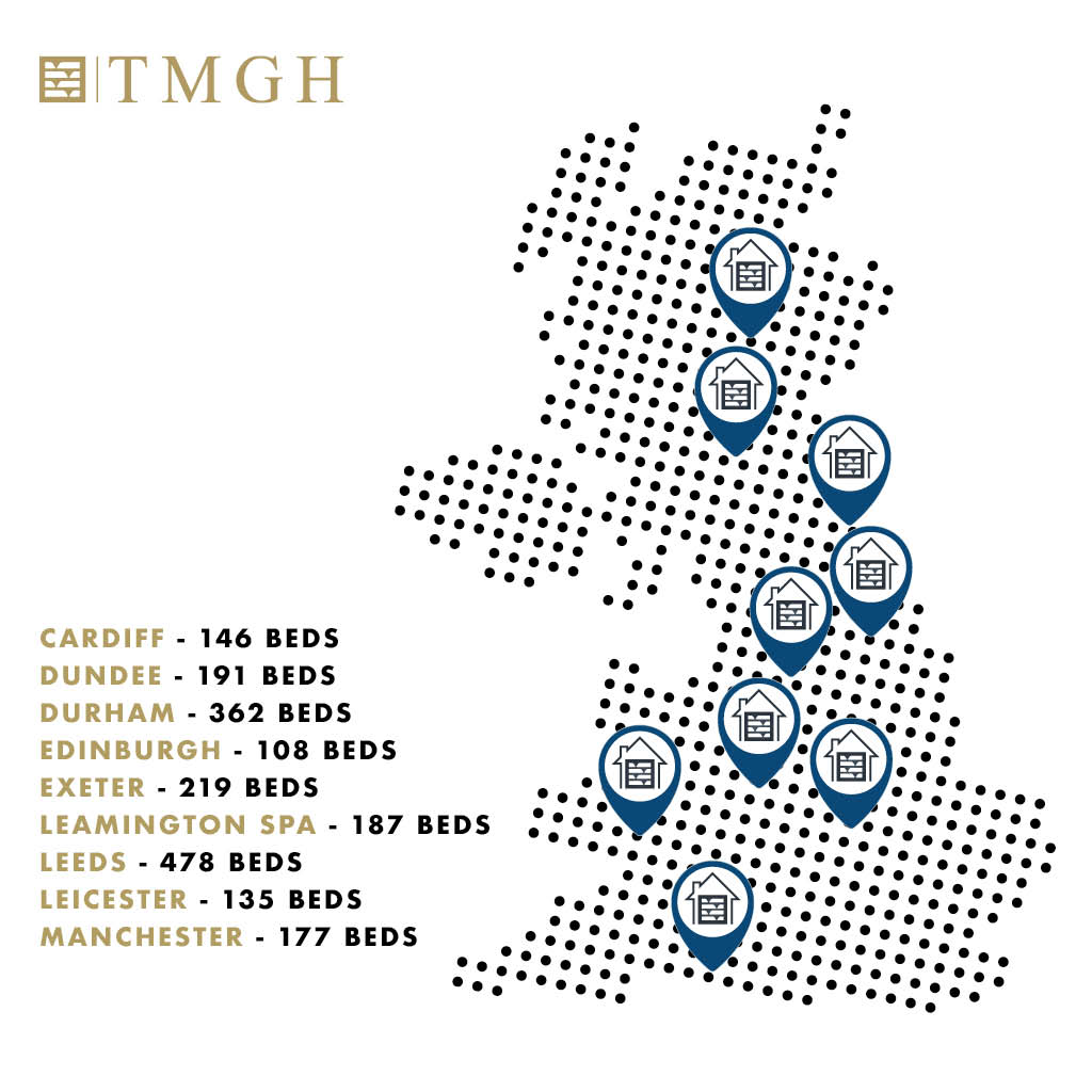 Portfolio - map of properties around the UK